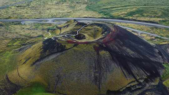 火山，火山口，已灭绝，火山