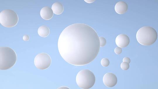 白色小球汇聚多功能融合美容护肤3D素材