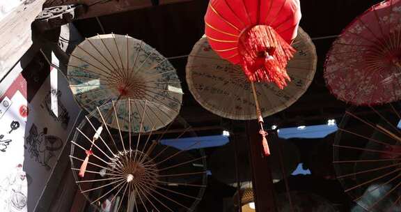 传统油纸伞成品展示