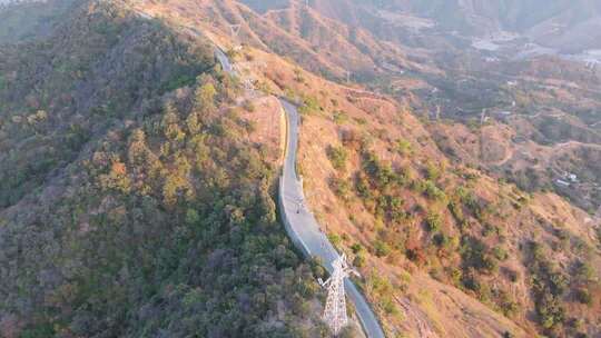 四川攀枝花市东华山山地体育公园山顶航拍
