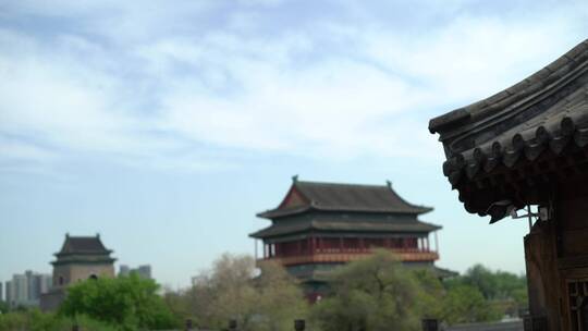 北京城市建筑钟楼鼓楼地标建筑宣传片