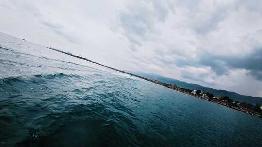 青海湖穿越机航拍视频素材模板下载
