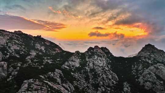 山东青岛崂山风光崂山素材崂山航拍