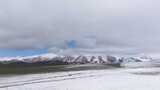 航拍青藏高原青海祁连山脉天境祁连雪山雪景高清在线视频素材下载