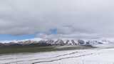 航拍青藏高原青海祁连山脉天境祁连雪山雪景高清在线视频素材下载