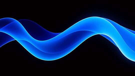 蓝色动感光效波浪素材