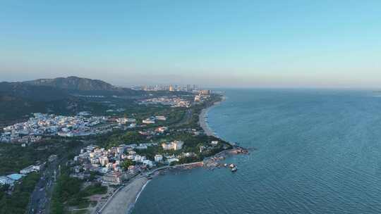 厦门金沙湾海岸线航拍环岛南路风光海边风景