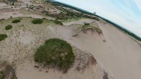 无人机拍摄了沙丘视频素材模板下载