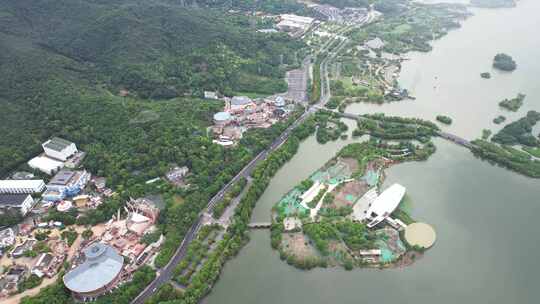 杭州湘湖风景航拍