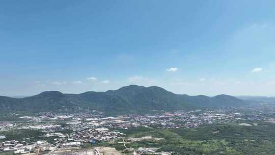 泉州清源山脉远景航拍山峰风景