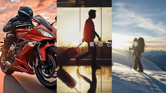 创意回顾混剪展望未来励志片头开场模板