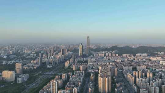 东莞航拍东莞大道东城街道建筑风光城市大景