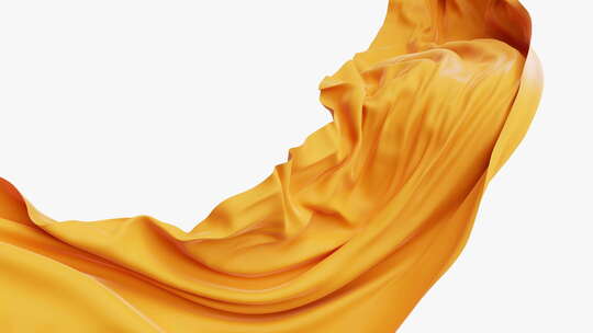 黄色绸缎 面料 抽象视频素材模板下载