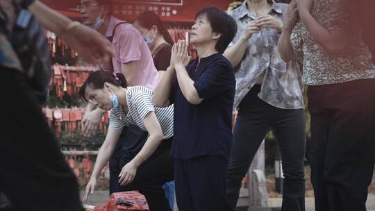 寺庙寺院祭祀活动烧香拜佛视频