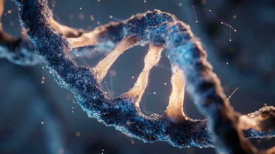 生物科技DNA基因结构三维渲染