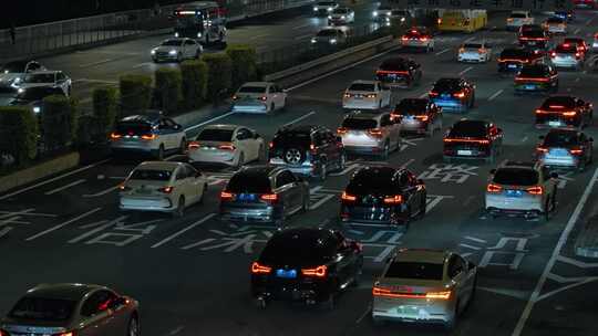 公路夜景城市深圳罗湖道路夜晚C0348