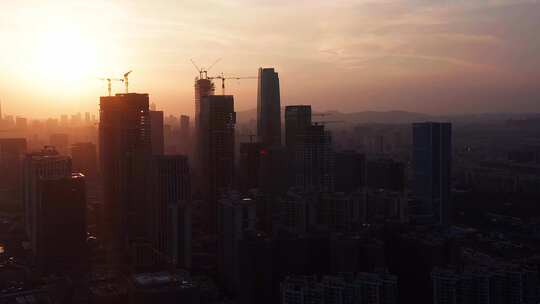 广州金融城日落-1视频素材模板下载