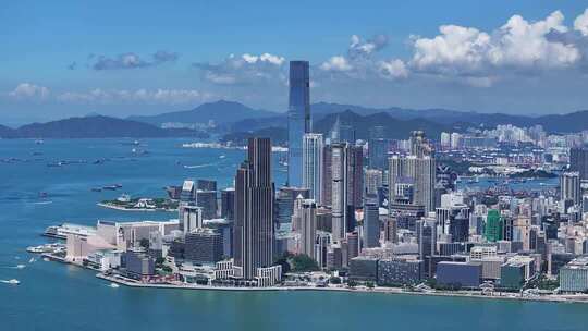 香港维多利亚港航拍