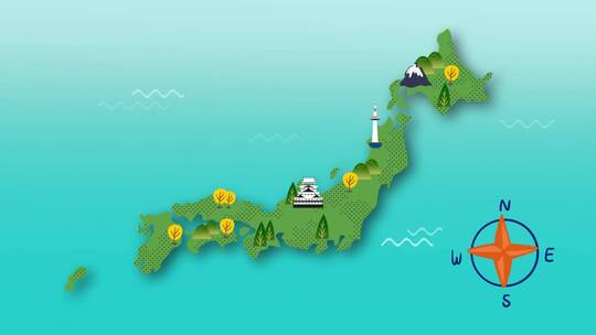 二维城市 日本岛国 MG 动画 扁平视频素材模板下载