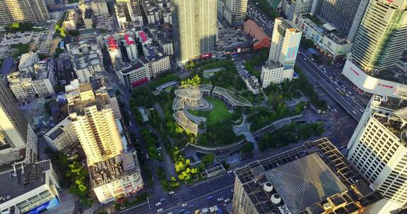 长沙城市风光大景湘江风光带【组镜】