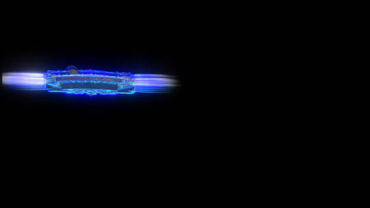 4K带通道赛博朋克元宇宙元素3D飞船飞过视频素材模板下载