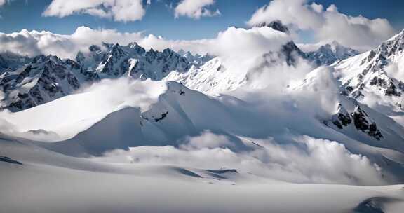 震撼雪山