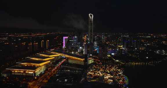 苏州城市地标夜景