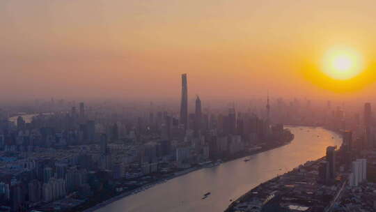 上海 杨浦区 北外滩 黄浦江 日出 日落