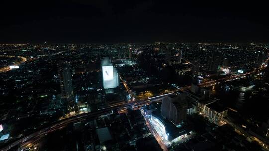 城市各地的夜灯