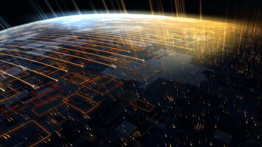 互联网数据的全球网格线