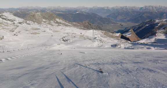 基茨斯坦霍恩山，奥地利，雪，滑雪