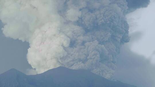 喷发的火山景观视频素材模板下载