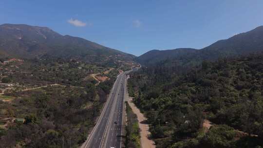 库拉卡维智利无人机景观路街道高速公路日