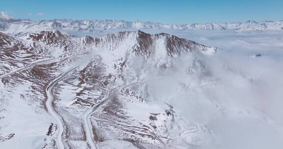 航拍四川小金夹金山雪山风景