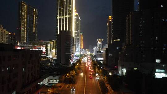 无锡夜景市中心三阳广场4K航拍夜景