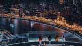 上海陆家嘴夜景-航拍高清在线视频素材下载