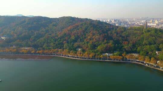 杭州西湖景区宝石山北山街航拍