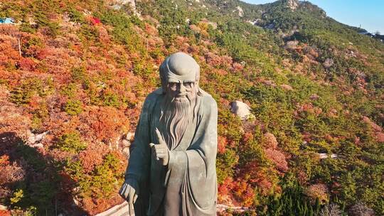 青岛崂山青岛秋景青岛太清宫航拍