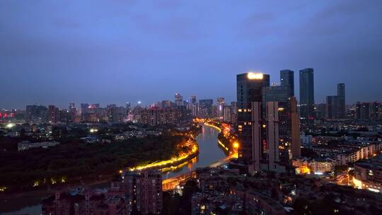 成都锦江区夜景视频素材模板下载