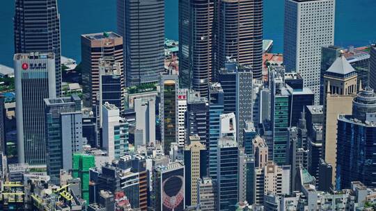 【正版素材】香港大景全景大气俯拍