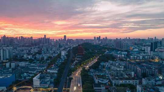 【航拍延时】黄鹤楼-日出01