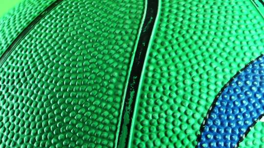 绿色篮球的质感