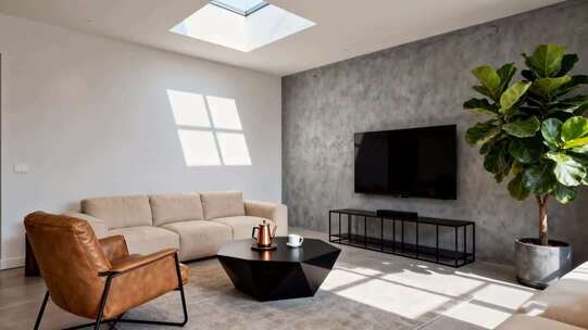 现代简约风格客厅室内场景