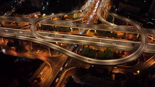 营门口立交 环绕夜景