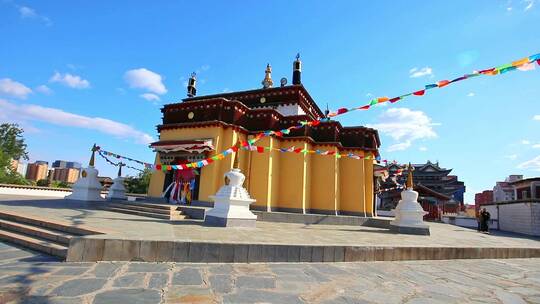 西藏文化建筑布达拉宫大昭寺视频素材模板下载