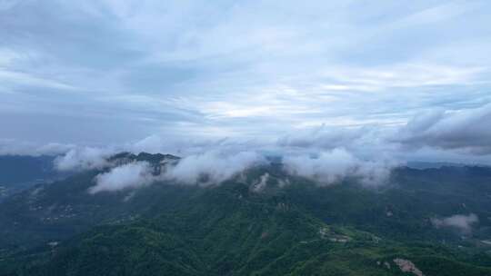 4K森林山峰山山水自然风光云海航拍视频