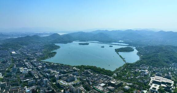 俯瞰西湖全景