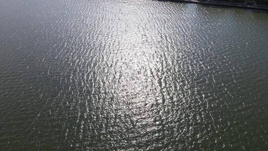 湖面波光航拍自然风景视频素材模板下载