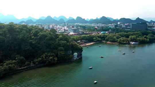 广西桂林象鼻山景区航拍