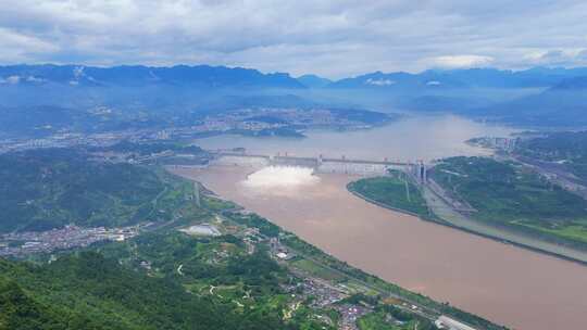 航拍宜昌三峡大坝